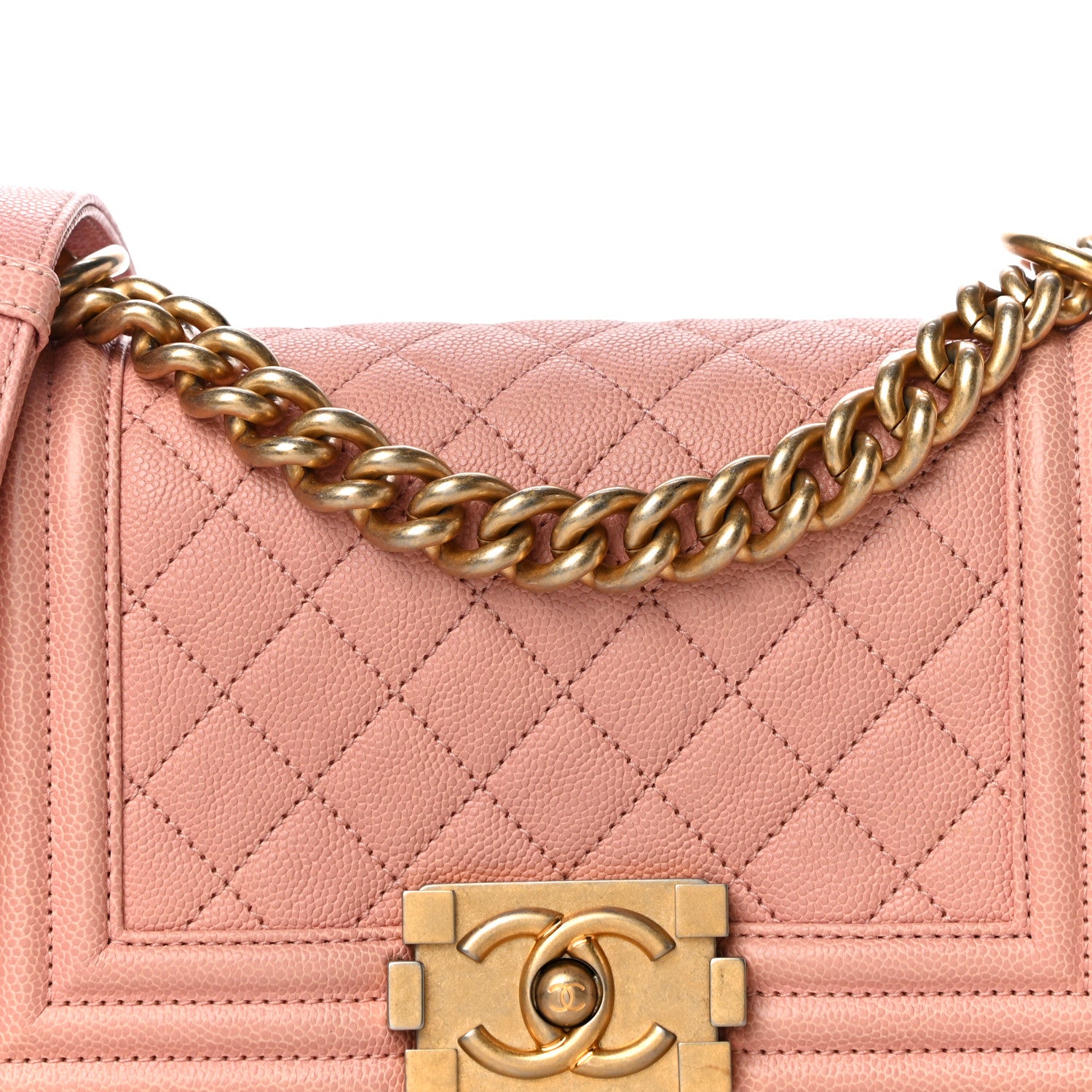 Chanel Caviar Quilted Small Boy Flap Light Pink 8 of 10