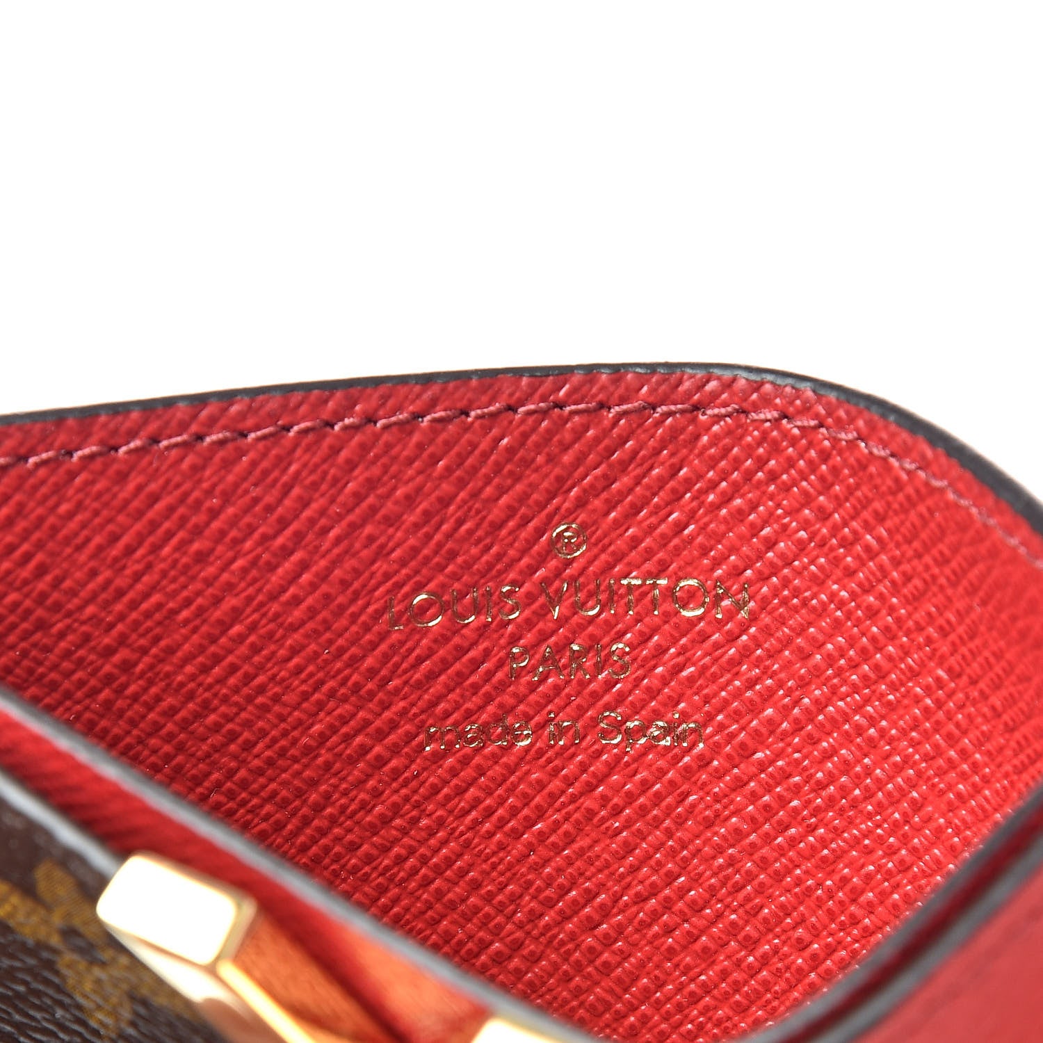 Louis Vuitton Calfskin Monogram Kimono Tote Card Holder Cherry 6 of 8