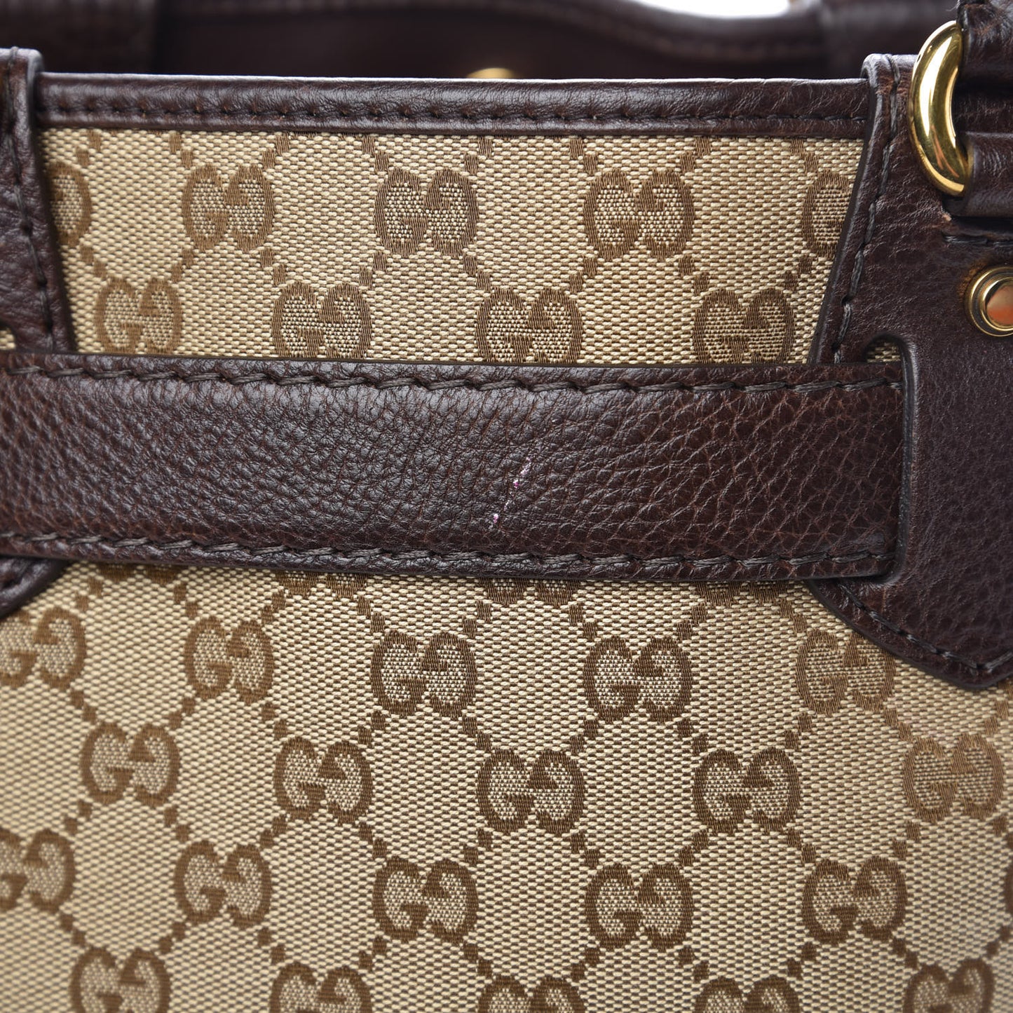 Monogram Medium GG Running Tote Dark Brown