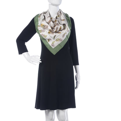 Hermes Silk Plumes par Henri de Linares Scarf 90 2 of 5