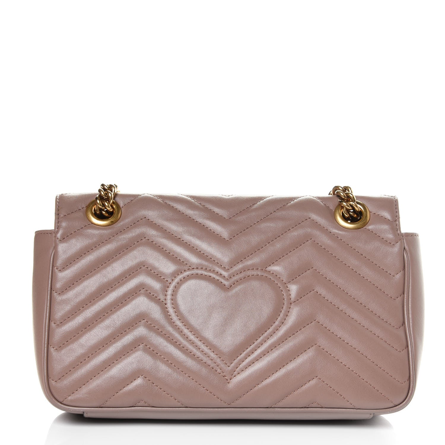 Gucci Calfskin Matelasse Small GG Marmont Shoulder Bag Porcelain Rose 3 of 7