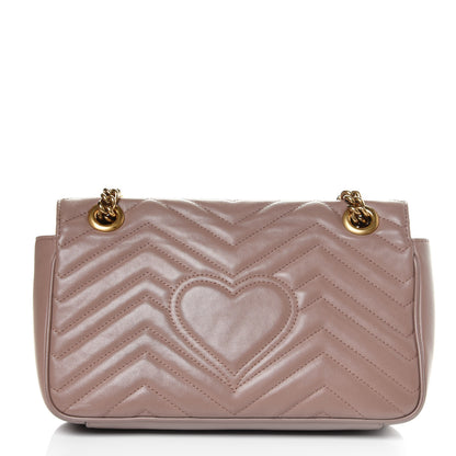 Gucci Calfskin Matelasse Small GG Marmont Shoulder Bag Porcelain Rose 3 of 7