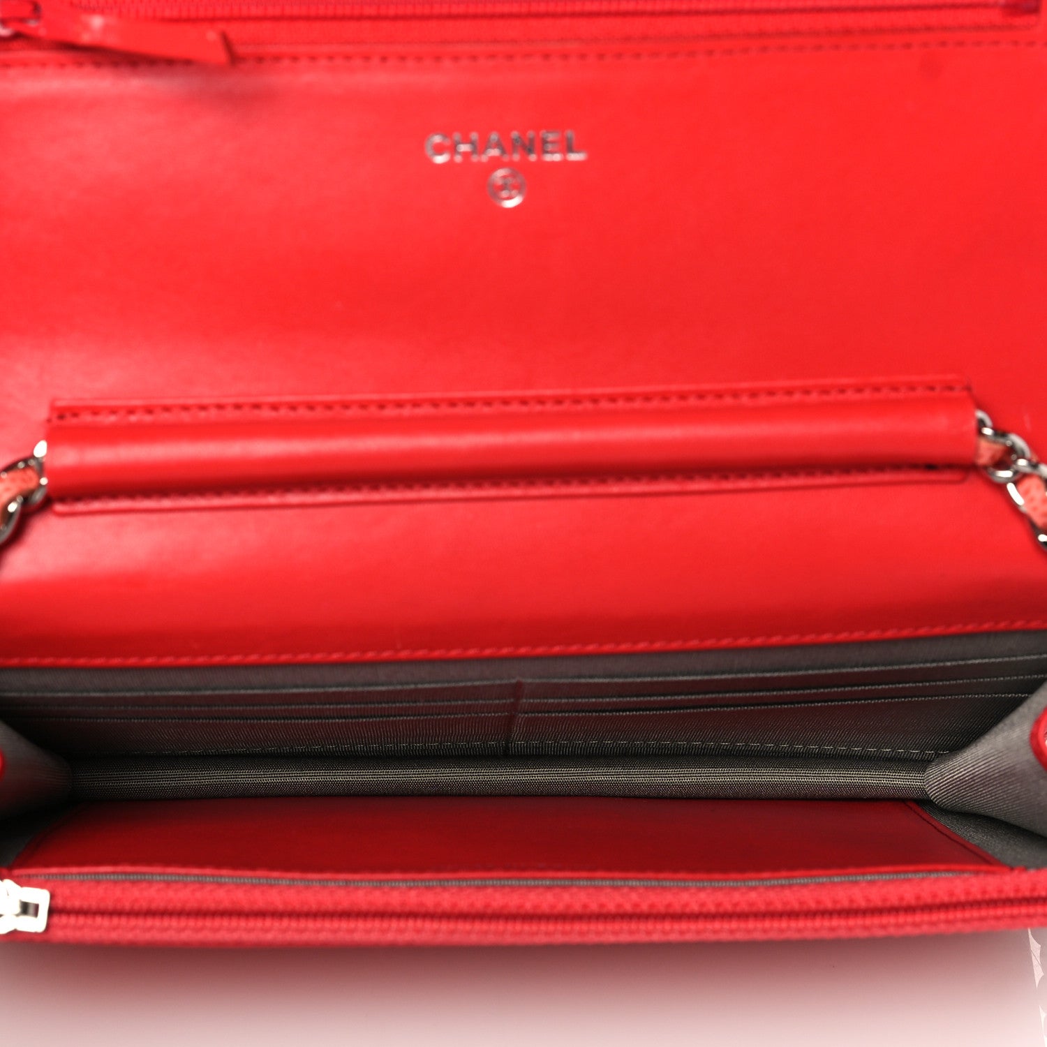 Chanel Caviar Timeless CC Wallet On Chain WOC Coral 6 of 9