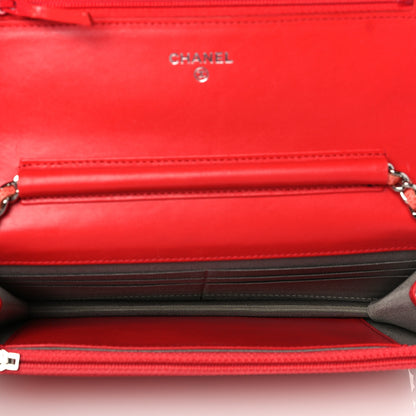 Chanel Caviar Timeless CC Wallet On Chain WOC Coral 6 of 9