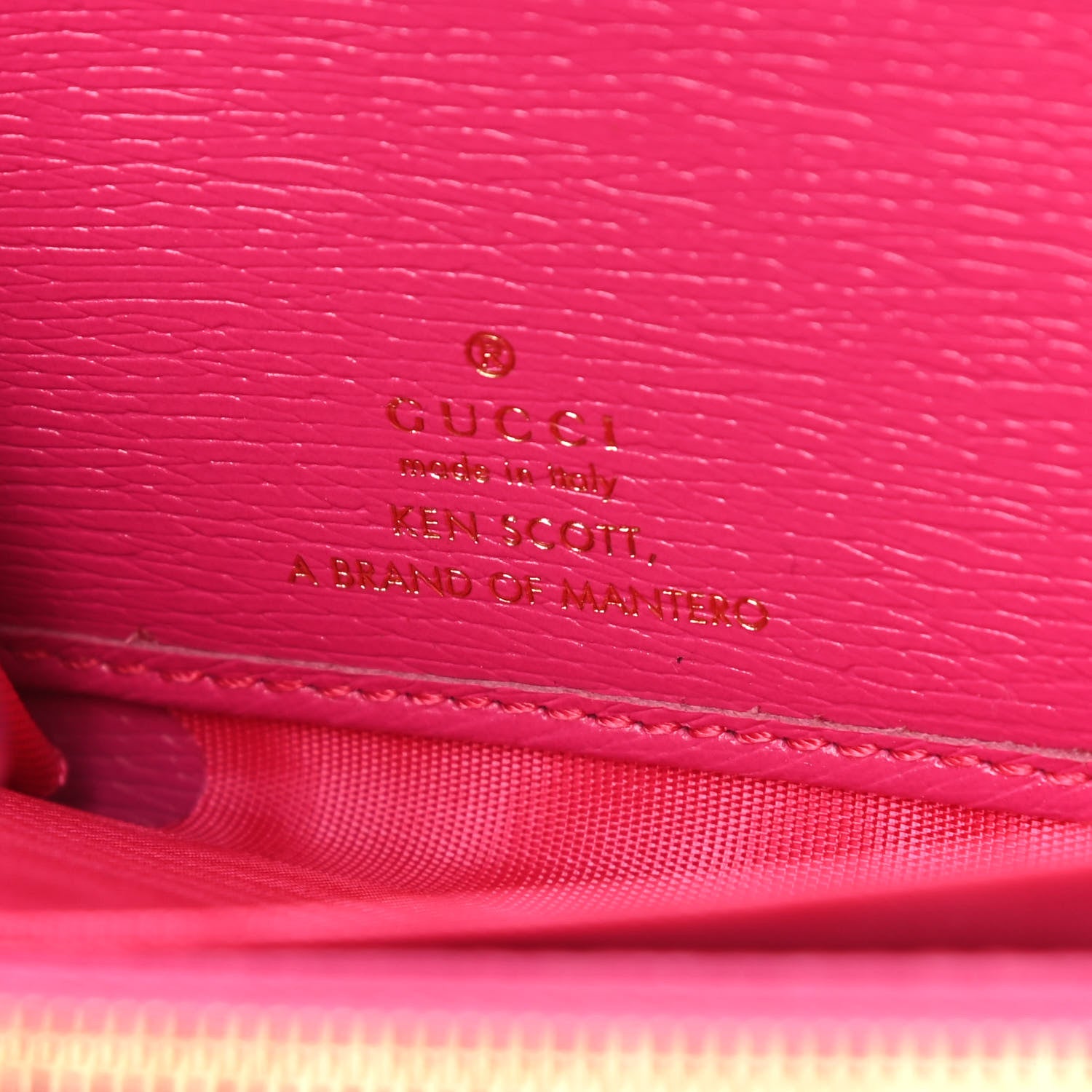 Gucci X KEN SCOTT Shangai Calfskin Pomponica Print Horsebit 1955 Zip Around Wallet Multicolor Fuxia Pompon 6 of 8