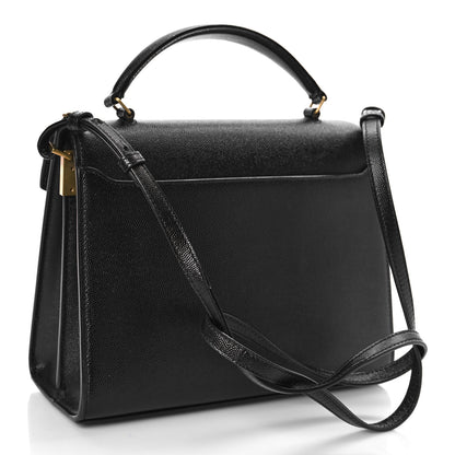Saint Laurent Grain de Poudre Medium Classic Monogram Cassandra Top Handle Black Rouge Legion 3 of 9