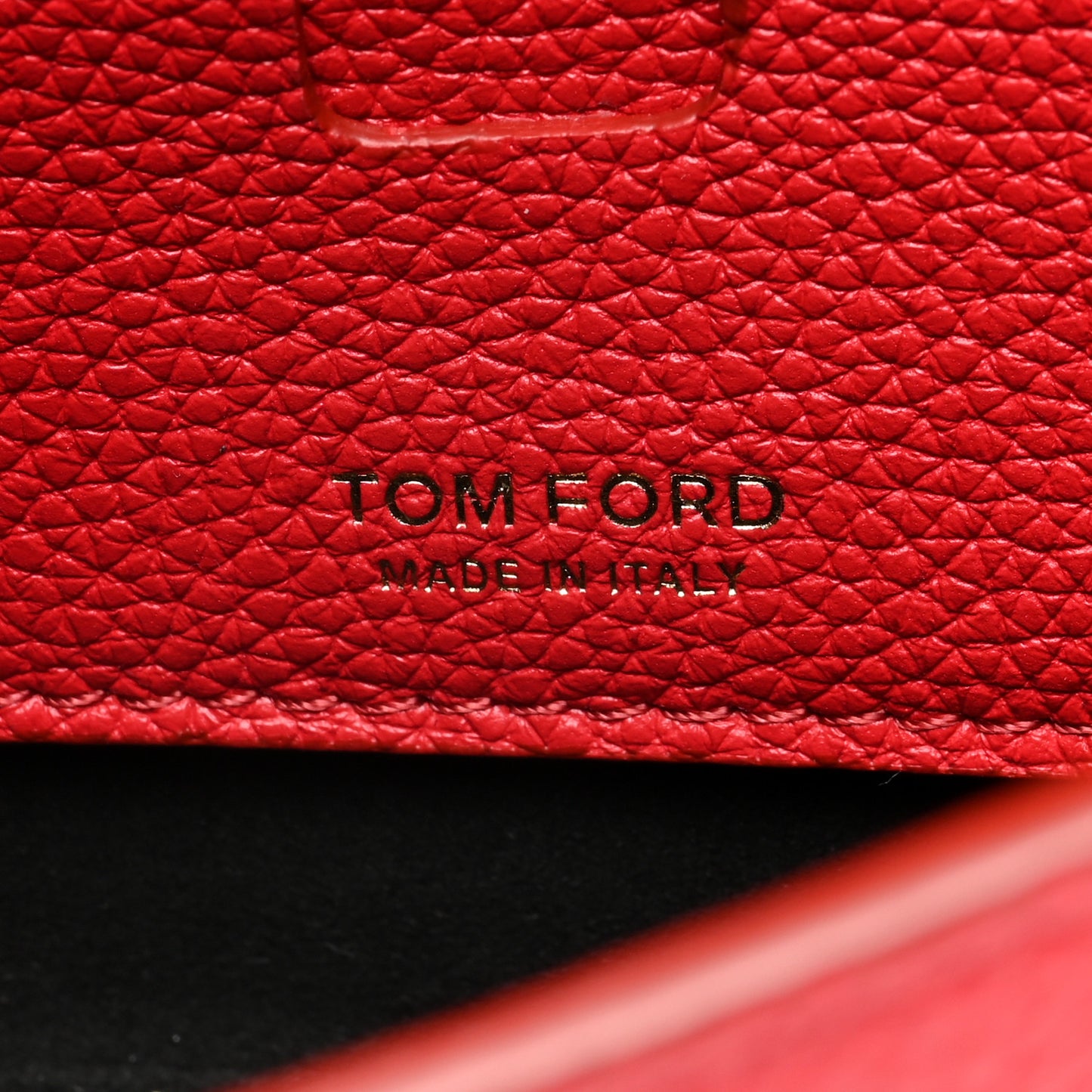 Grained Calfskin Mini Tara Long Strap Crossbody Bag Red