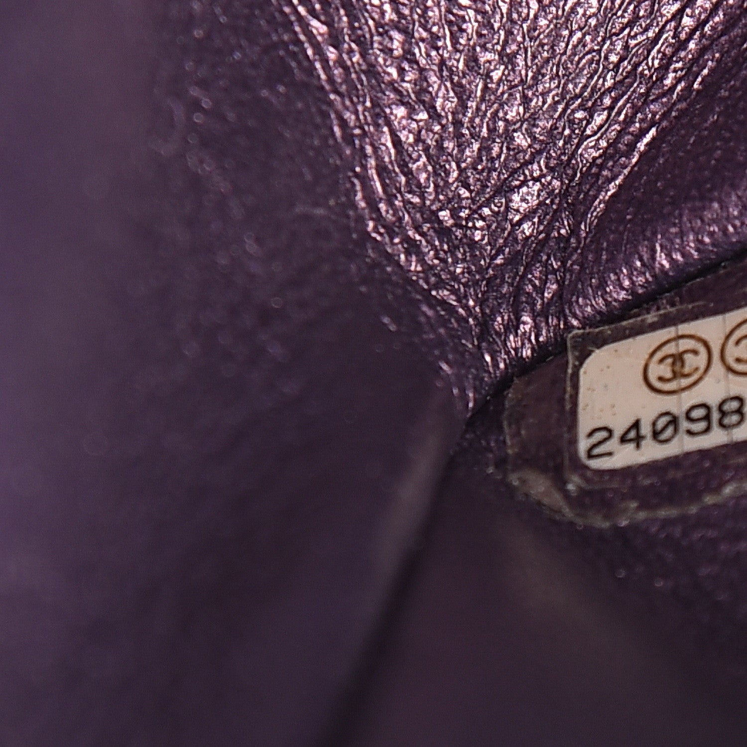 Chanel Metallic Lambskin Quilted Mini Rectangular Flap Purple 7 of 12
