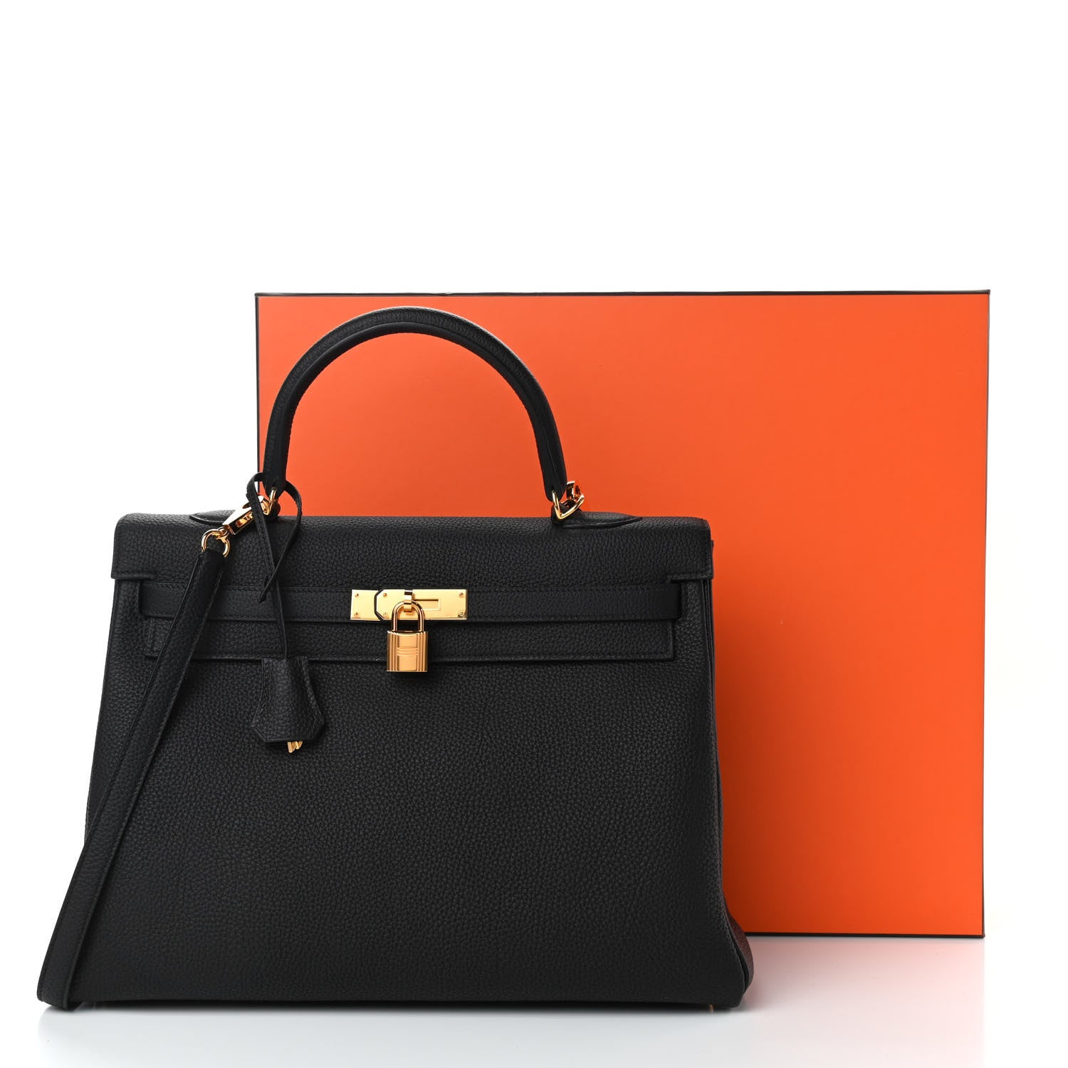 Hermes Togo Kelly Retourne 35 Black 12 of 12