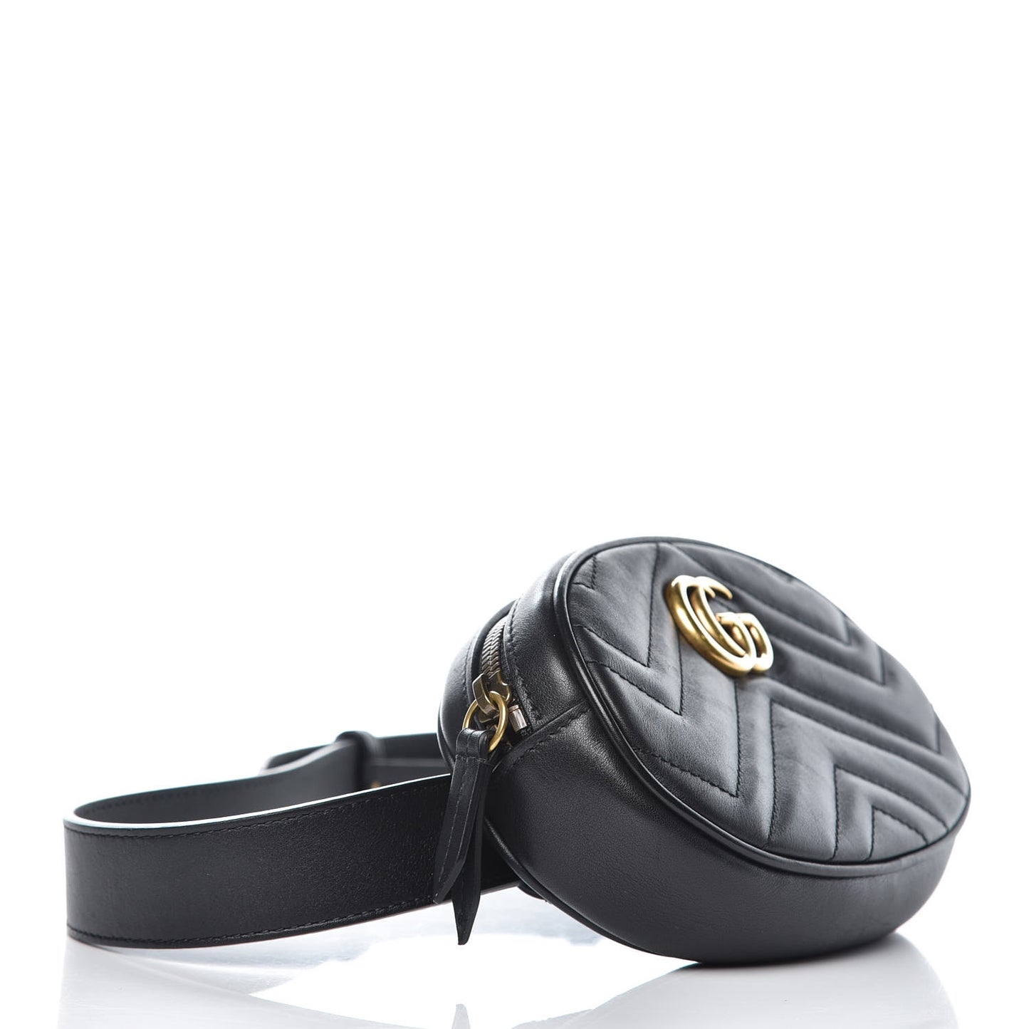 Calfskin Matelasse GG Marmont Belt Bag 85 34 Black