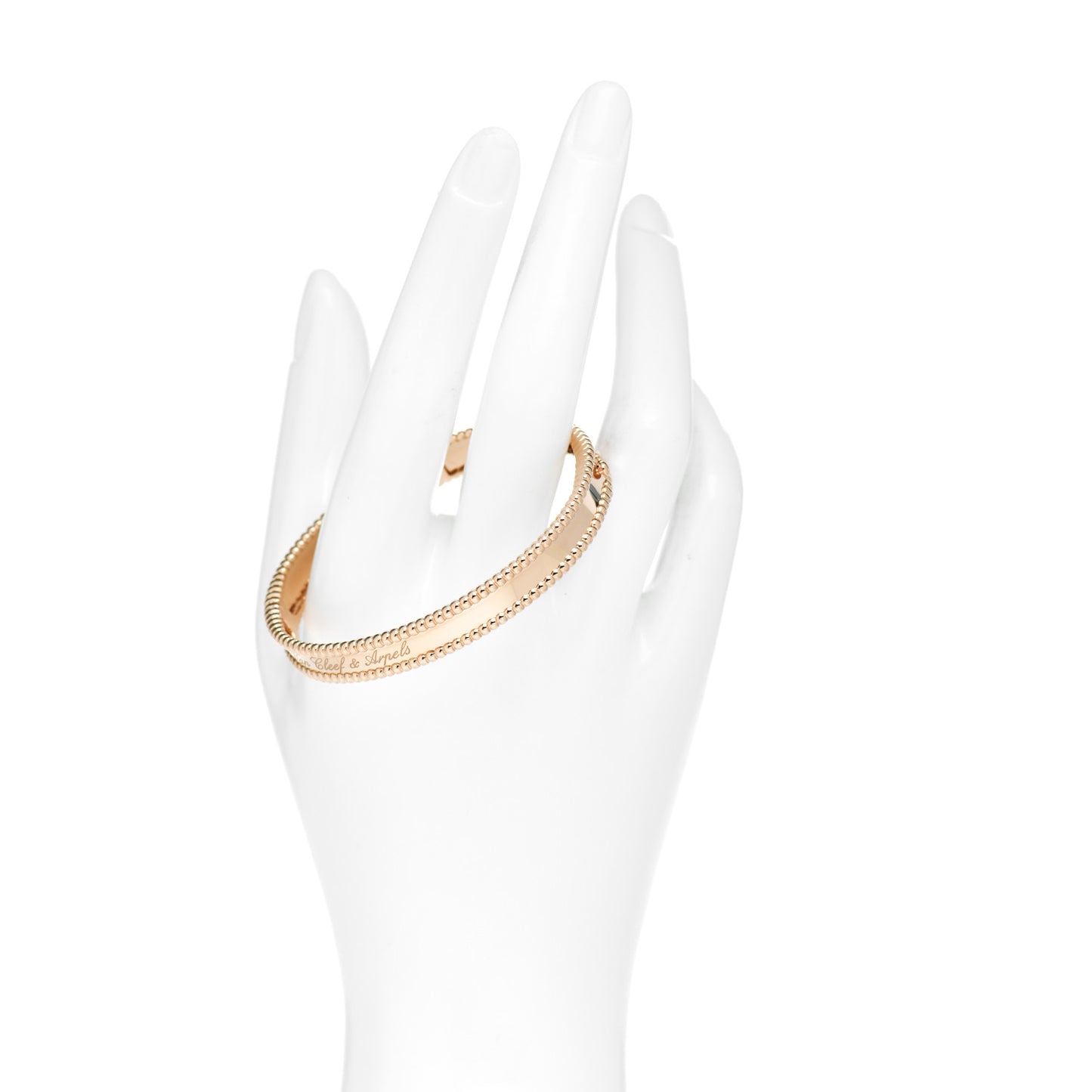 18K Rose Gold Perlee Signature Bangle Bracelet S