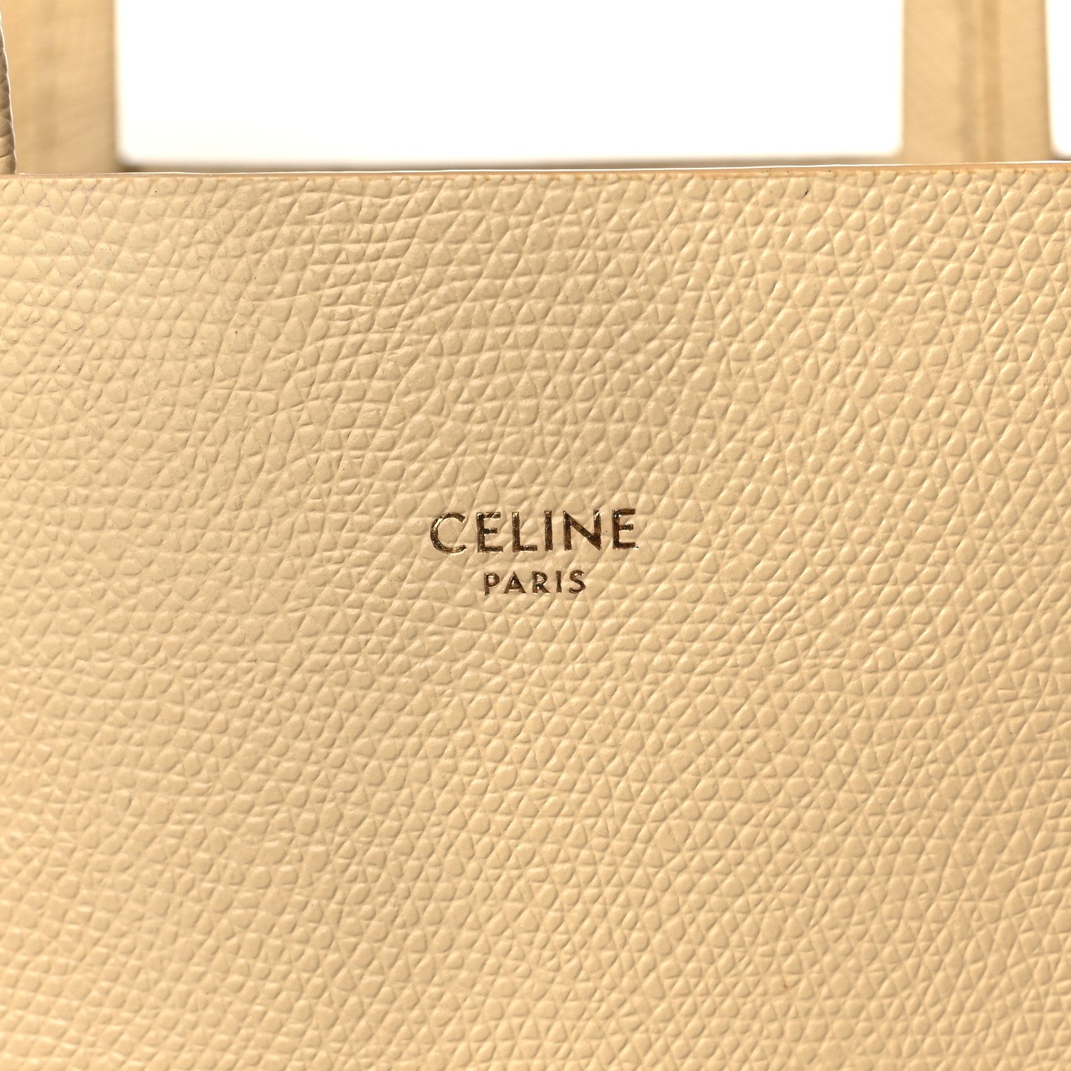 Celine Grained Calfskin Small Vertical Cabas Sand 6 of 9