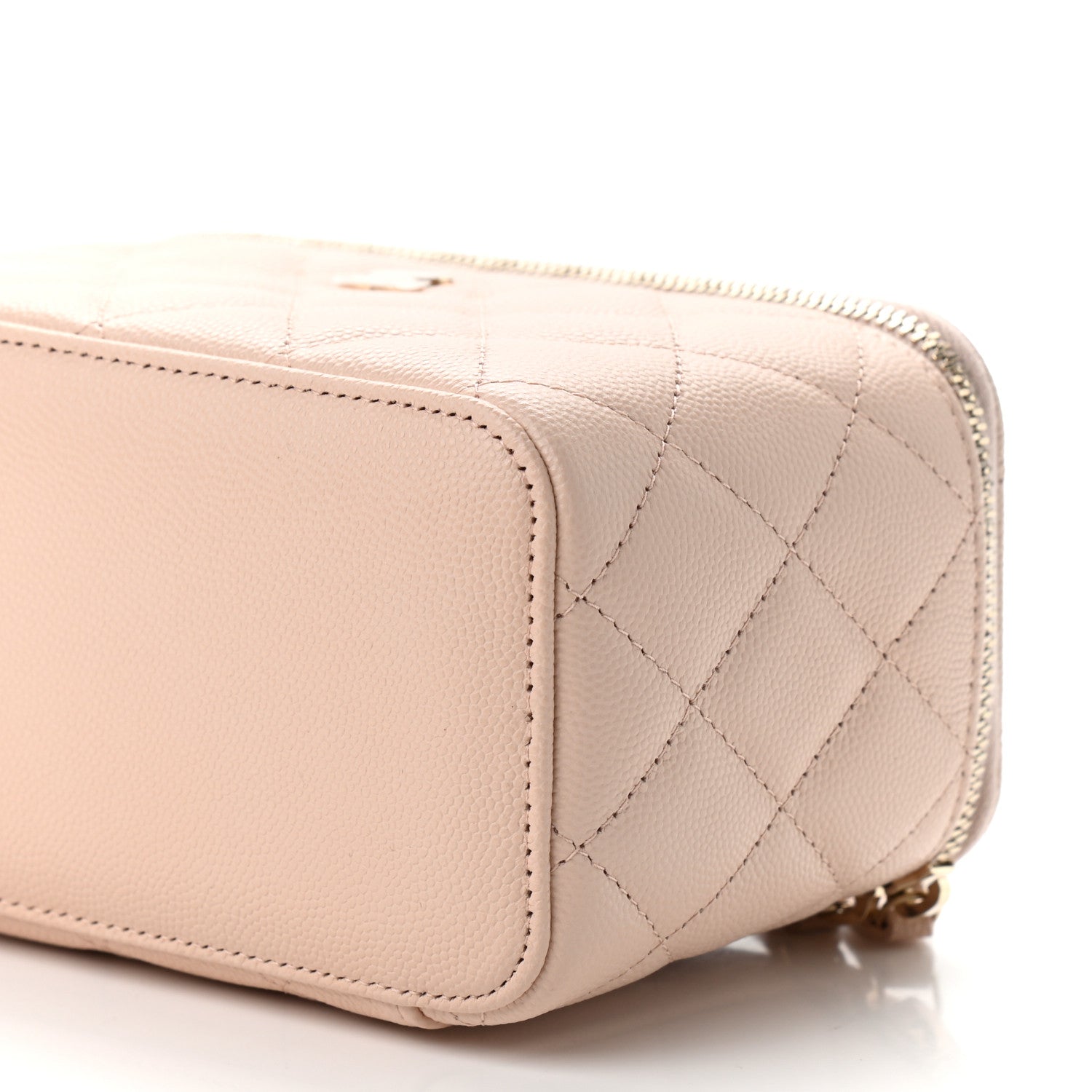 Chanel Caviar Quilted Small Vanity Case With Chain Light Beige 9 of 9