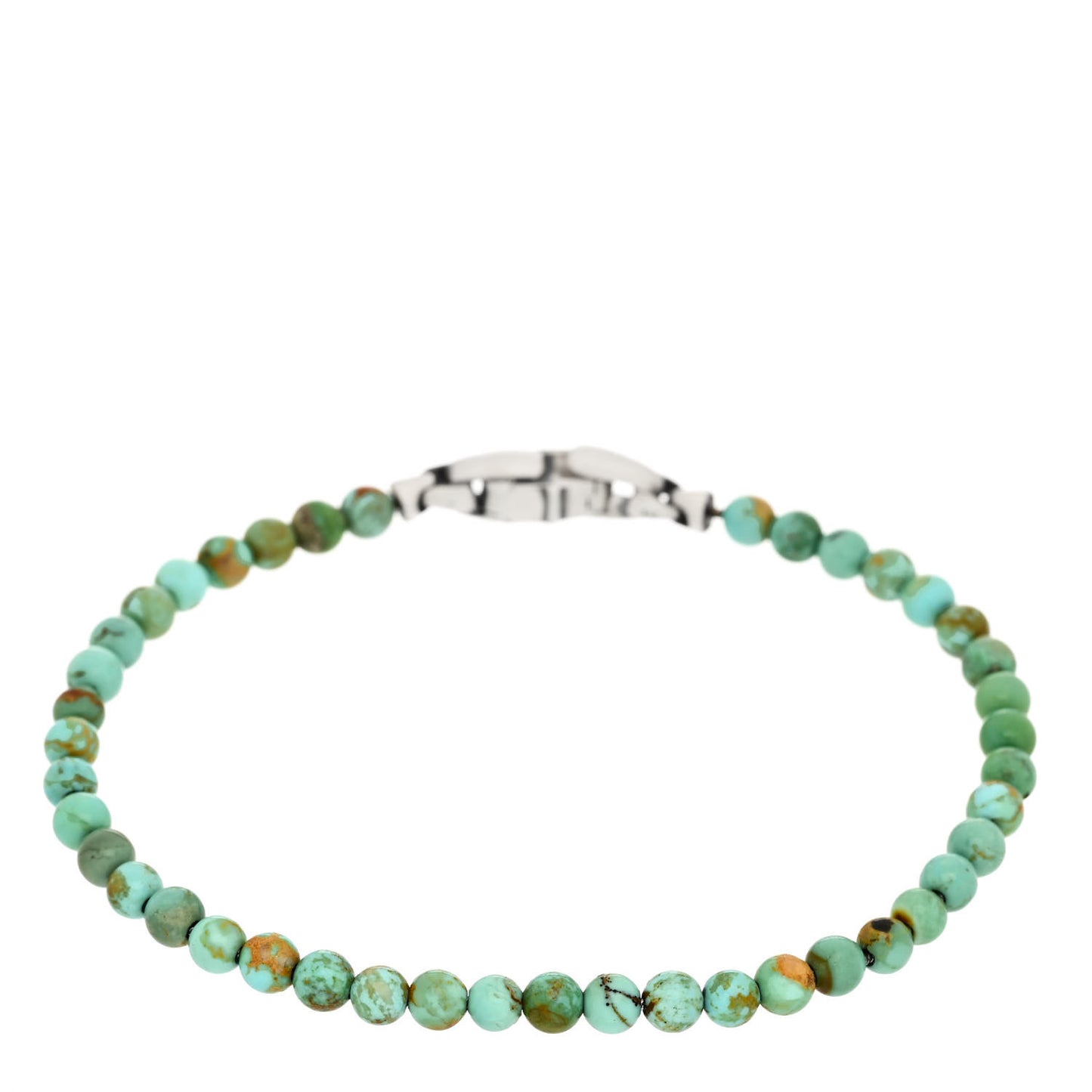 Sterling Silver Turquoise 4mm Spiritual Beads Bracelet