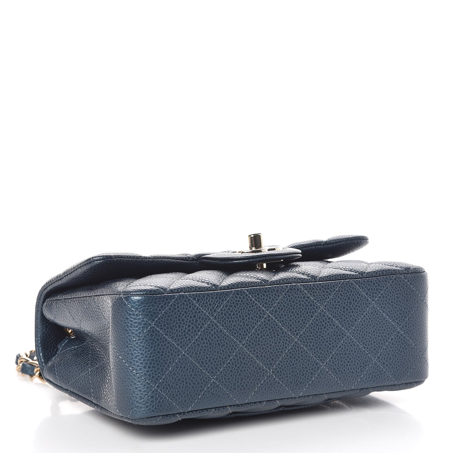 Chanel Iridescent Caviar Quilted Mini Rectangular Flap Blue 4 of 9