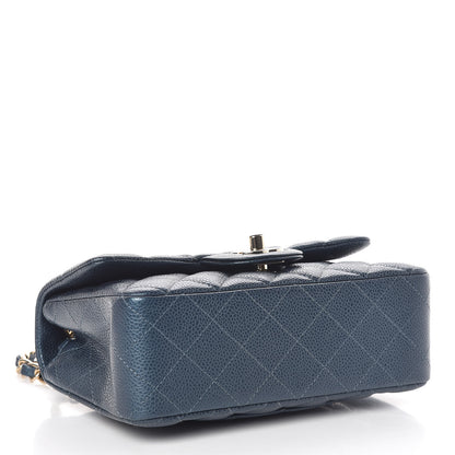 Chanel Iridescent Caviar Quilted Mini Rectangular Flap Blue 4 of 9