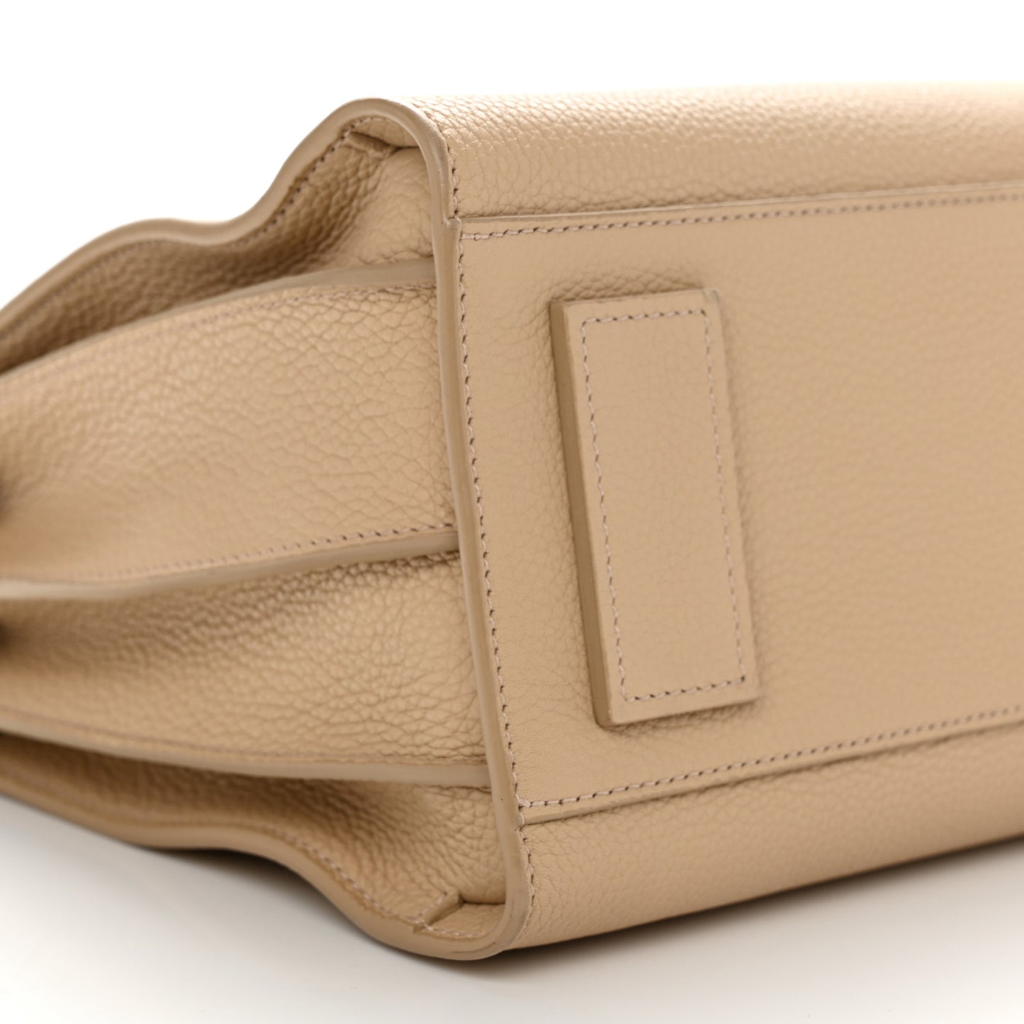 Grained Calfskin Baby Supple Sac De Jour Beige