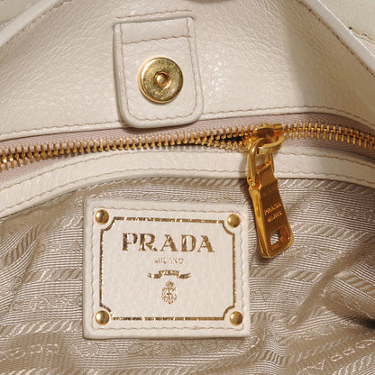 Prada Vitello Daino Sacca Hobo Bianco 7 of 9