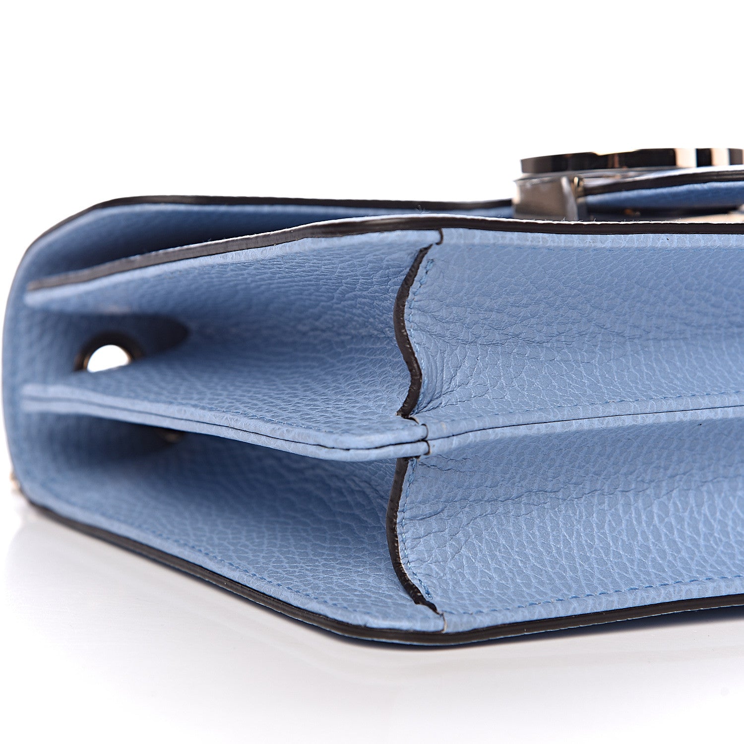 Gucci Dollar Calfskin Small Interlocking G Shoulder Bag Mineral Blue 8 of 11