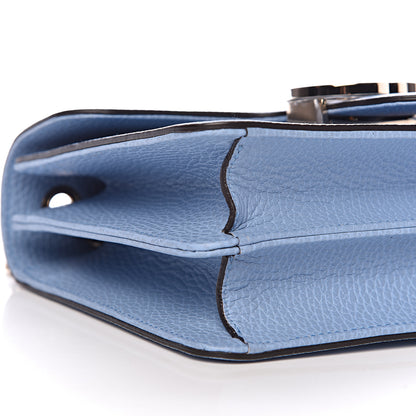 Gucci Dollar Calfskin Small Interlocking G Shoulder Bag Mineral Blue 8 of 11