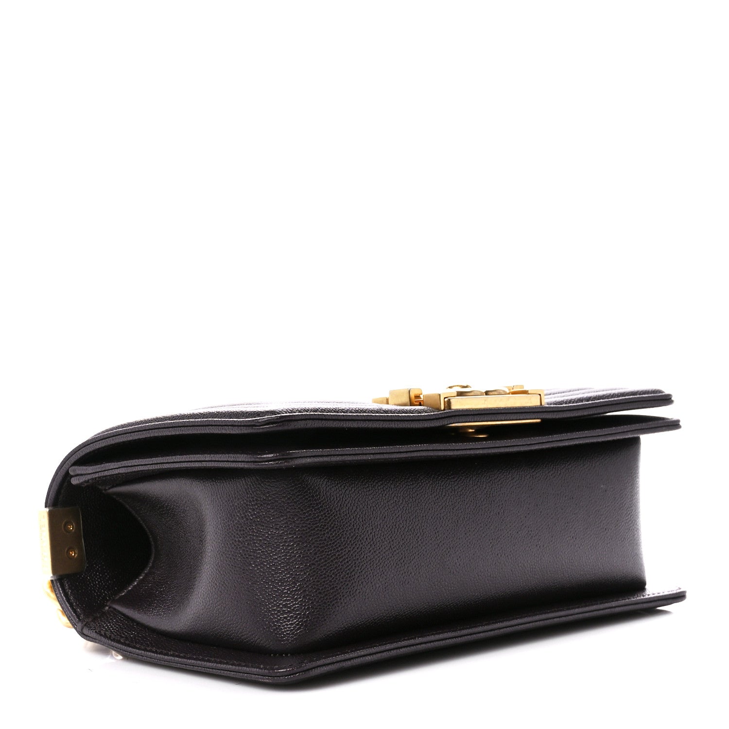 Chanel Metallic Caviar Quilted Small Boy Flap Dark Brown 4 of 10