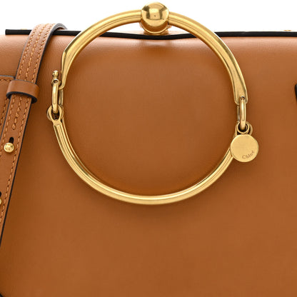 Chloe Calfskin Suede Medium Nile Bracelet Bag Caramel 8 of 10