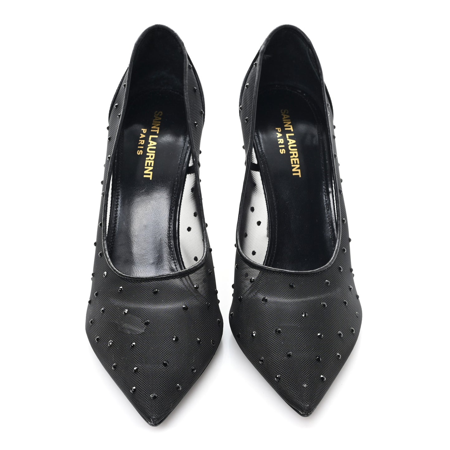 Rhinestone Mesh 105 Anja Pumps 39.5 Black
