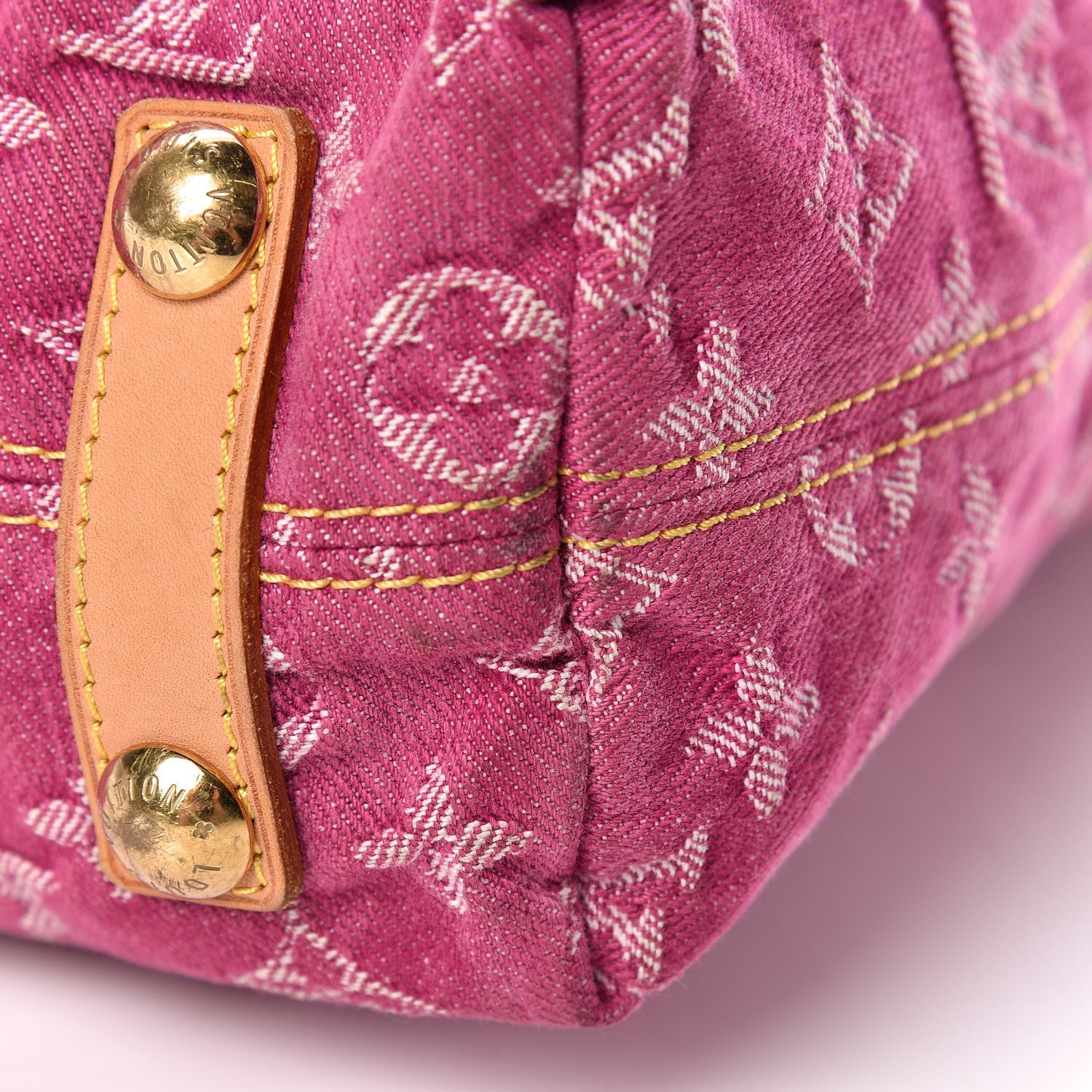 Louis Vuitton Denim Baggy GM Fuchsia 13 of 22