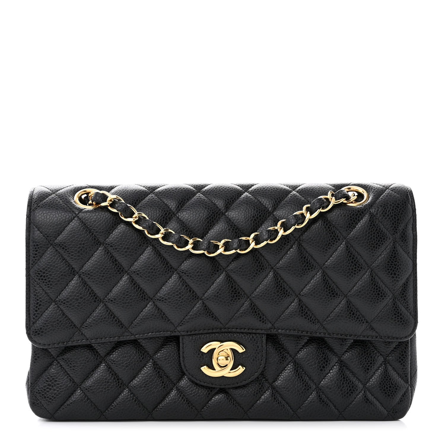 Chanel Caviar Quilted Medium Double Flap Black 1 of 12