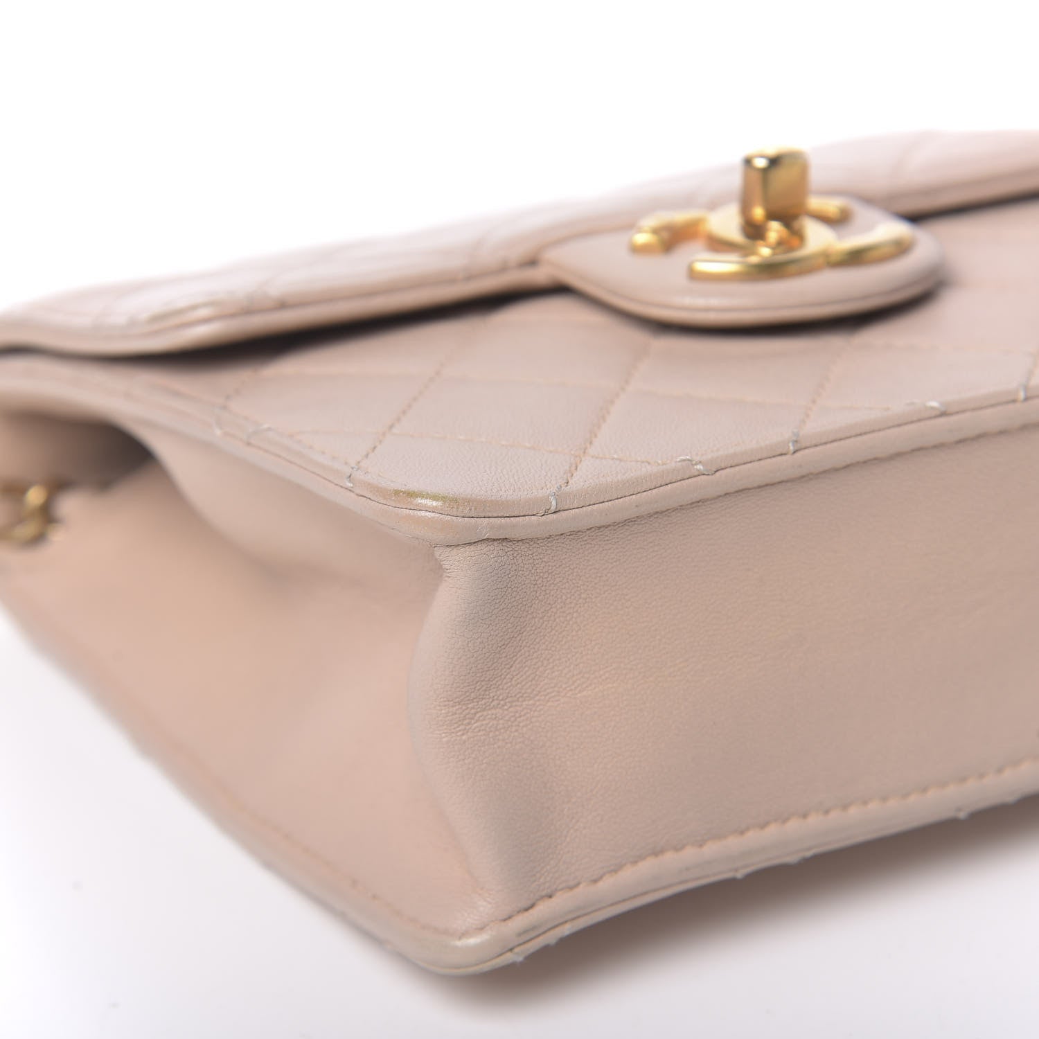 Chanel Lambskin Quilted Chic Pearls Flap Beige 8 of 12