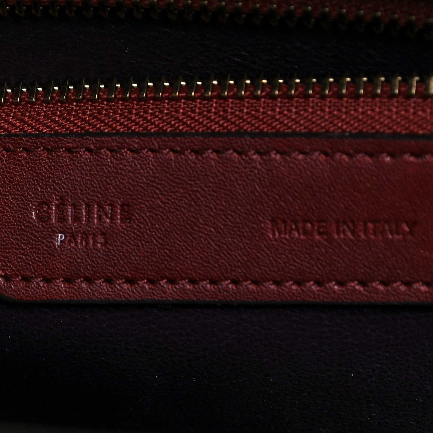 Smooth Calfskin Micro Luggage Burgundy