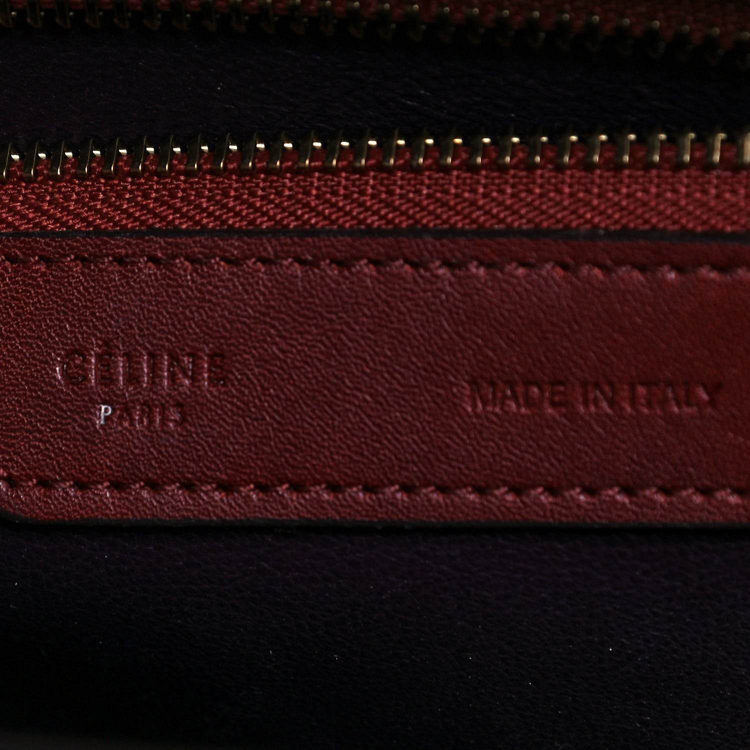 Celine Smooth Calfskin Micro Luggage Burgundy 5 of 14