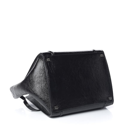 Celine Crinkled Patent Calfskin Medium Phantom Luggage Black 4 of 10