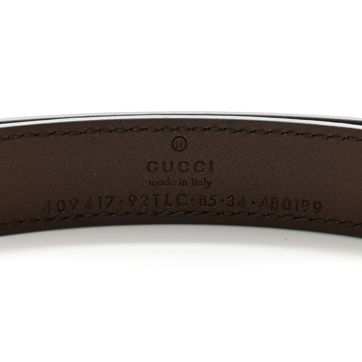 GG Supreme Monogram Matte Plutone Calfskin Double G 20mm Belt 85 34 Beige Ebony New Acero