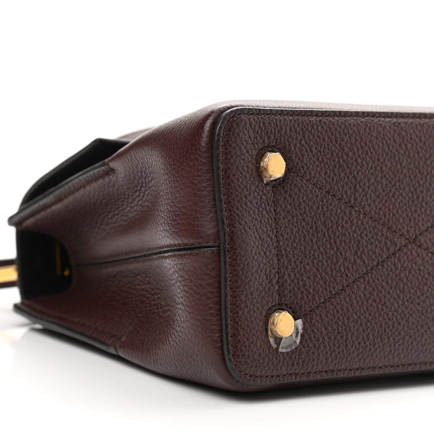 Small Classic Grain Calfskin Mini Seaton Oxblood