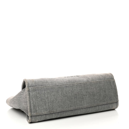Chanel Canvas Large Deauville Tote Grey 3 of 6