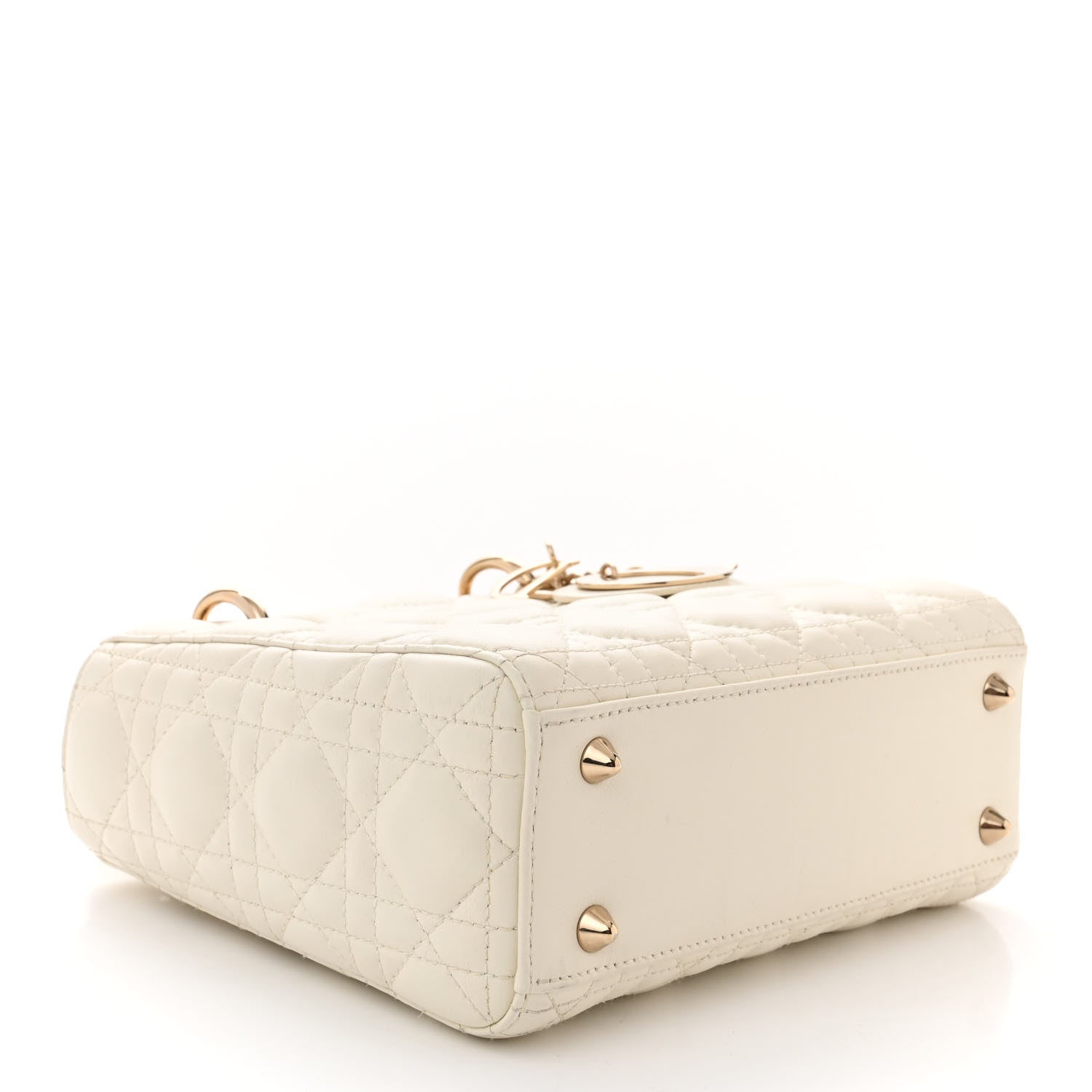 Christian Dior Lambskin Cannage Small My ABCDior Lady Dior White 4 of 11
