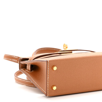 Hermes Epsom Mini Kelly Sellier 20 Gold 8 of 9
