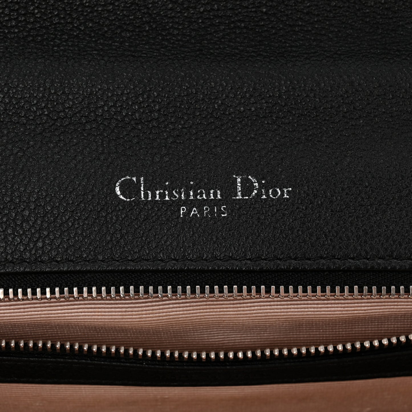 Grained Calfskin Medium Diorama Flap Bag Black