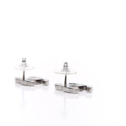 Chanel Iridescent Crystal CC Earrings Silver Multicolor 3 of 5