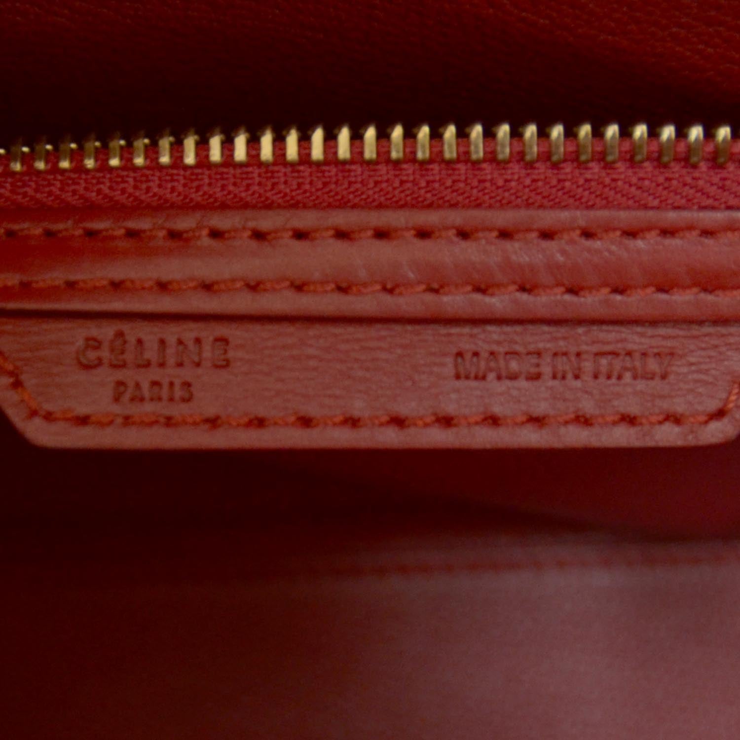 Celine Smooth Calfskin Mini Luggage Bag Red 5 of 7