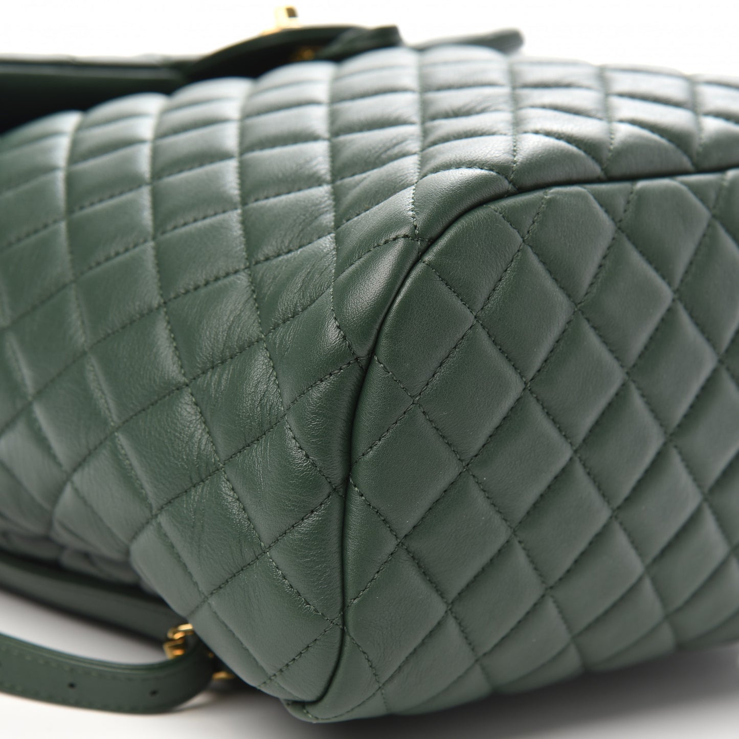 Calfskin Quilted Large Urban Spirit Backpack Dark Green
