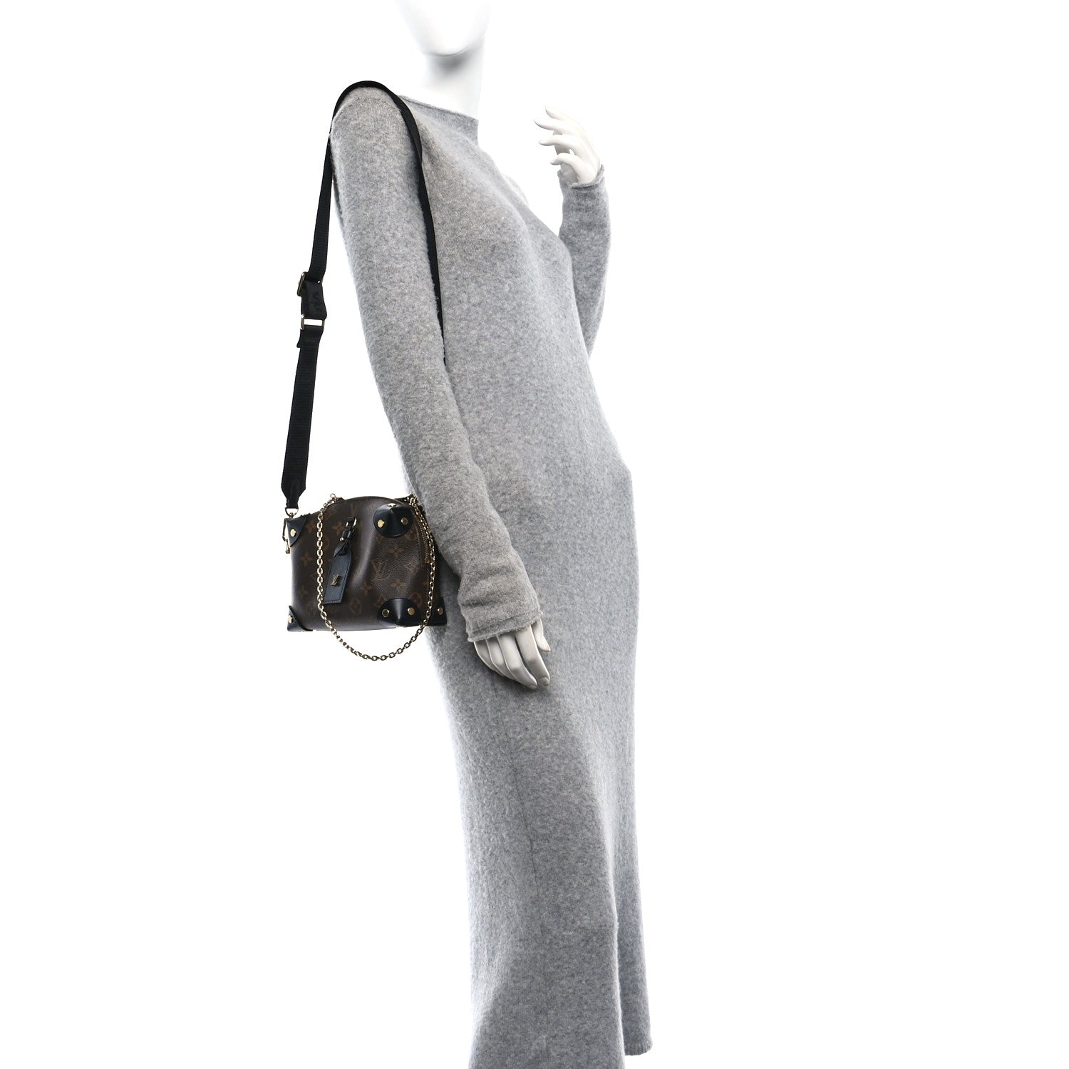 Louis Vuitton Monogram Petite Malle Souple Black 2 of 9