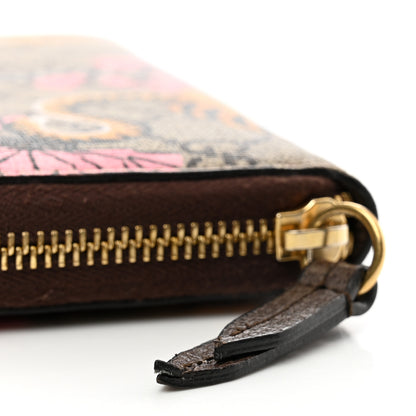 Gucci GG Supreme Monogram Bengal Zip Around Wallet Beige Pink 7 of 8