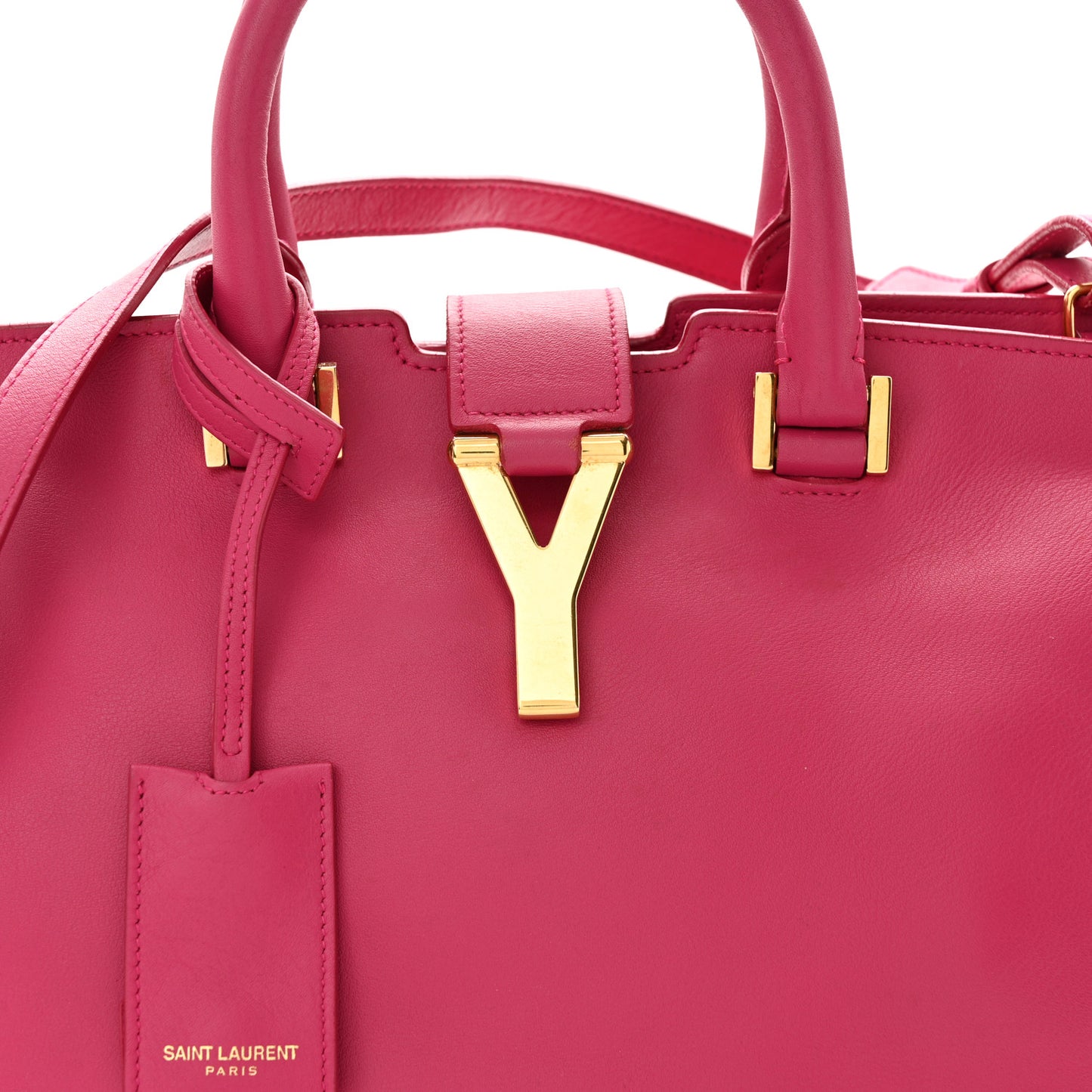 Calfskin Small Classic Y Cabas Fuchsia