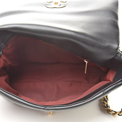 Chanel Lambskin Quilted Large 19 Flap Black 5 of 11