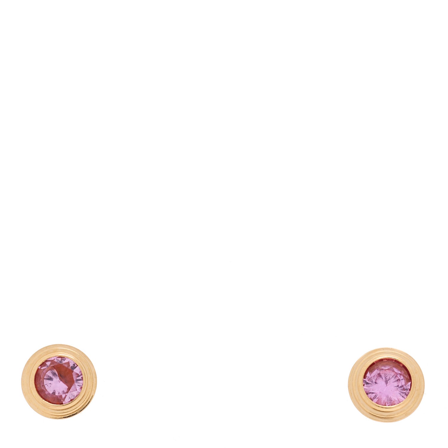 Cartier 18K Pink Gold Pink Sapphire D'Amour Earrings 1 of 5