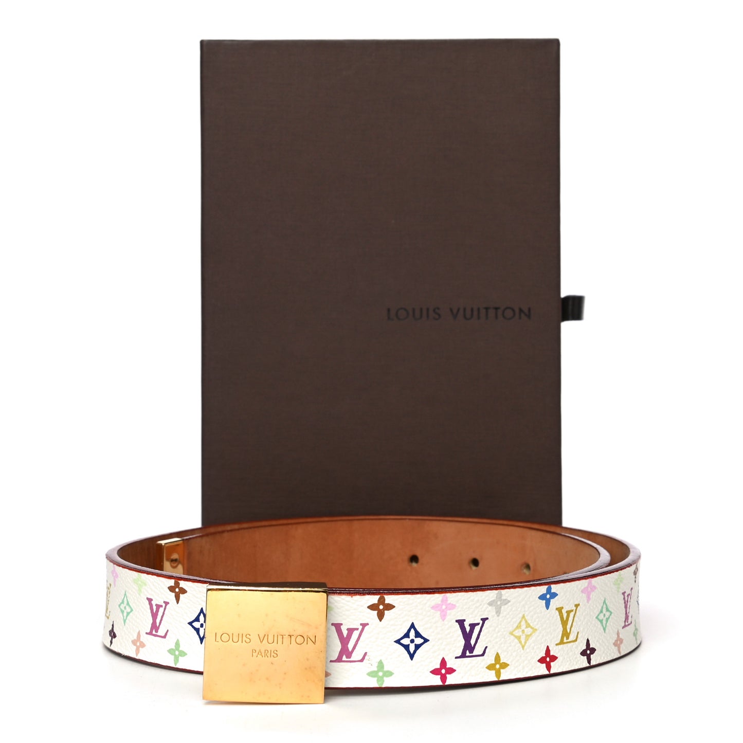 Monogram Multicolor Ceinture Belt 80 32 White