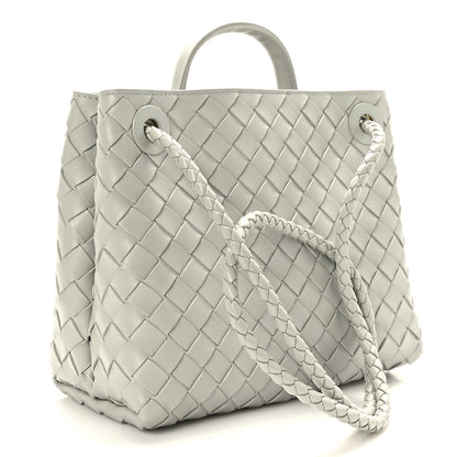 Bottega Veneta Nappa Intrecciato Small Andiamo Shoulder Bag Agate Grey 3 of 8