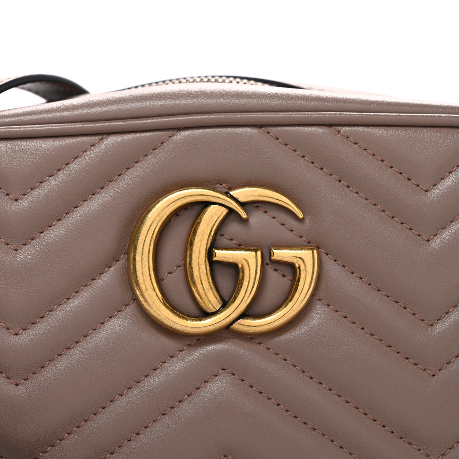 Gucci Calfskin Matelasse Small GG Marmont Chain Shoulder Bag Porcelain Rose 8 of 10